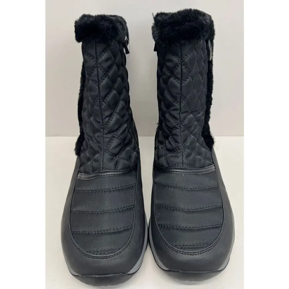 Easy Spirit Winter Boots Size 9.5 Black Removable Footbed Water Repellent‎ NEW